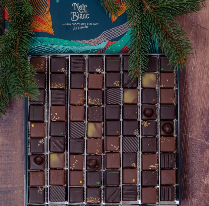 Ecrin cadeau de chocolats