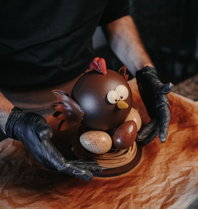 Poule en chocolat