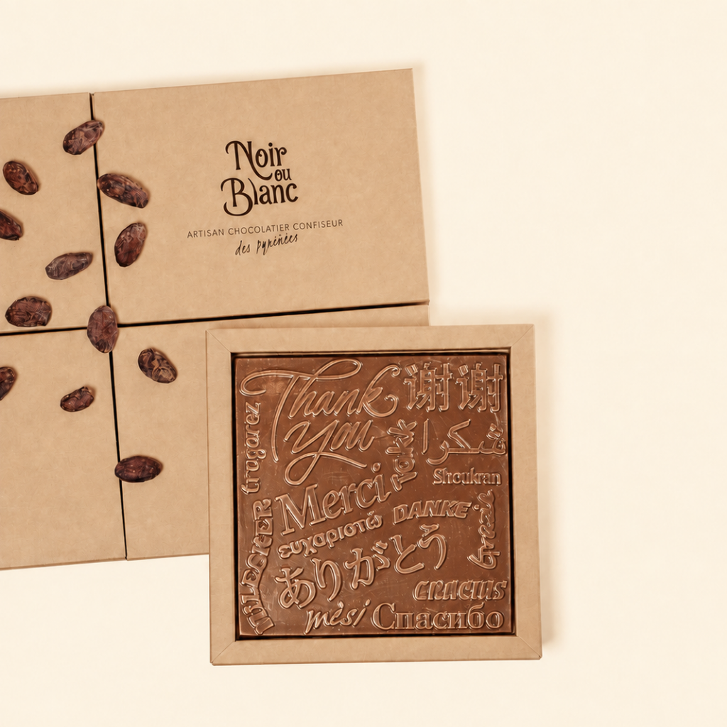 Carte postale Merci - Chocolat au lait