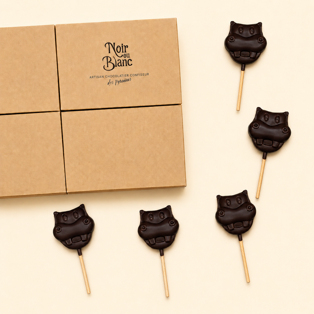Les sucettes chocolat noir