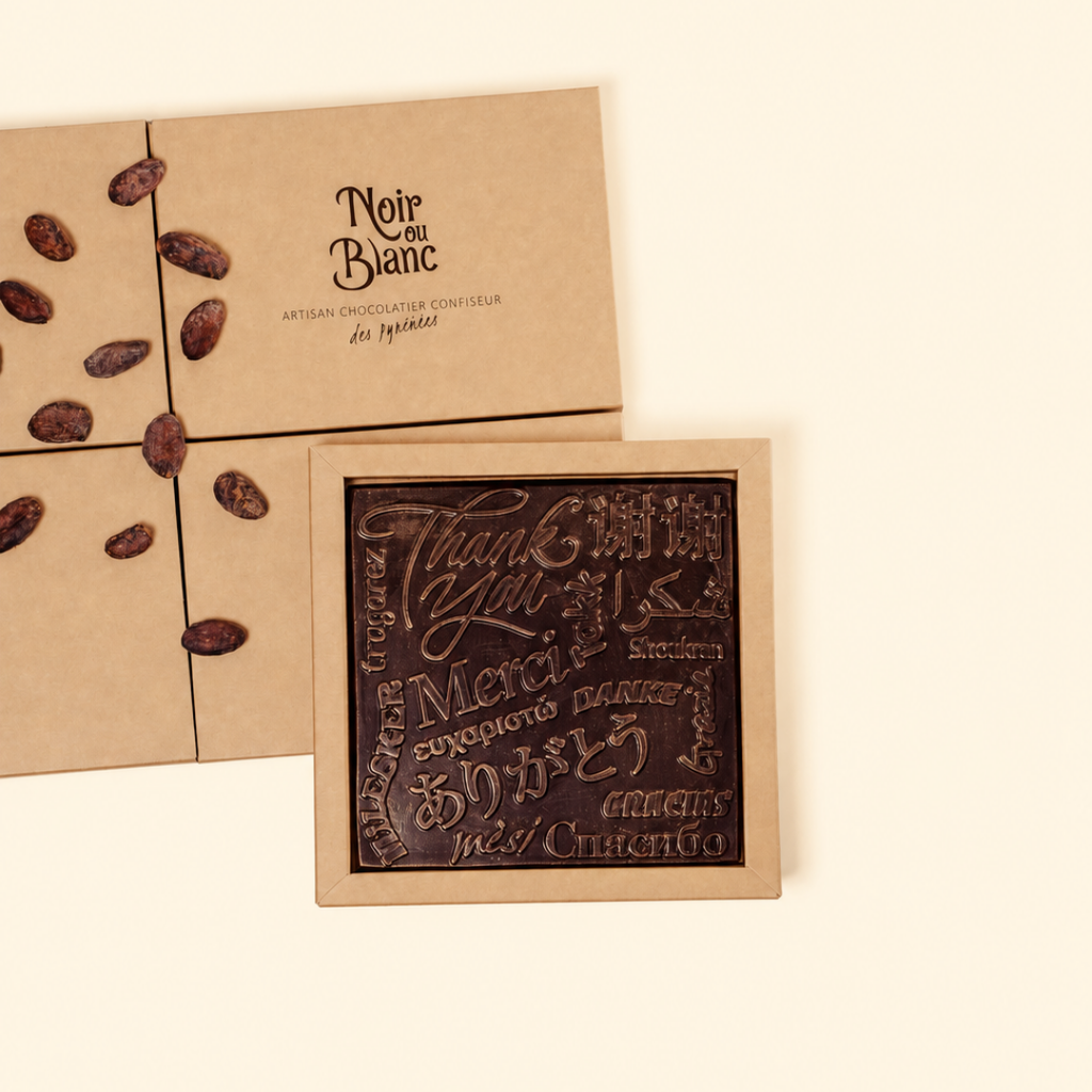 Carte postale Merci - Chocolat noir
